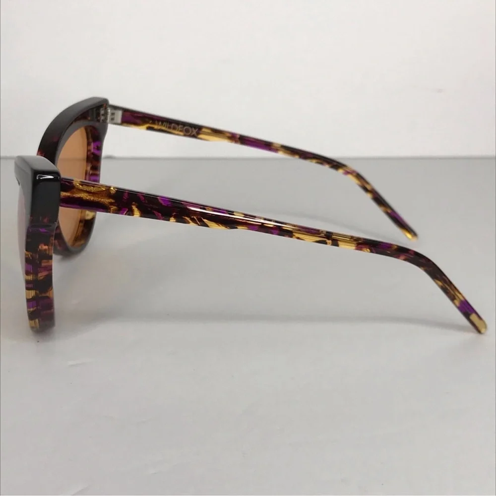 WILDFOX Grand Dame Sunglasses Tortoise Swirl Gold Mirror Lenses RARE